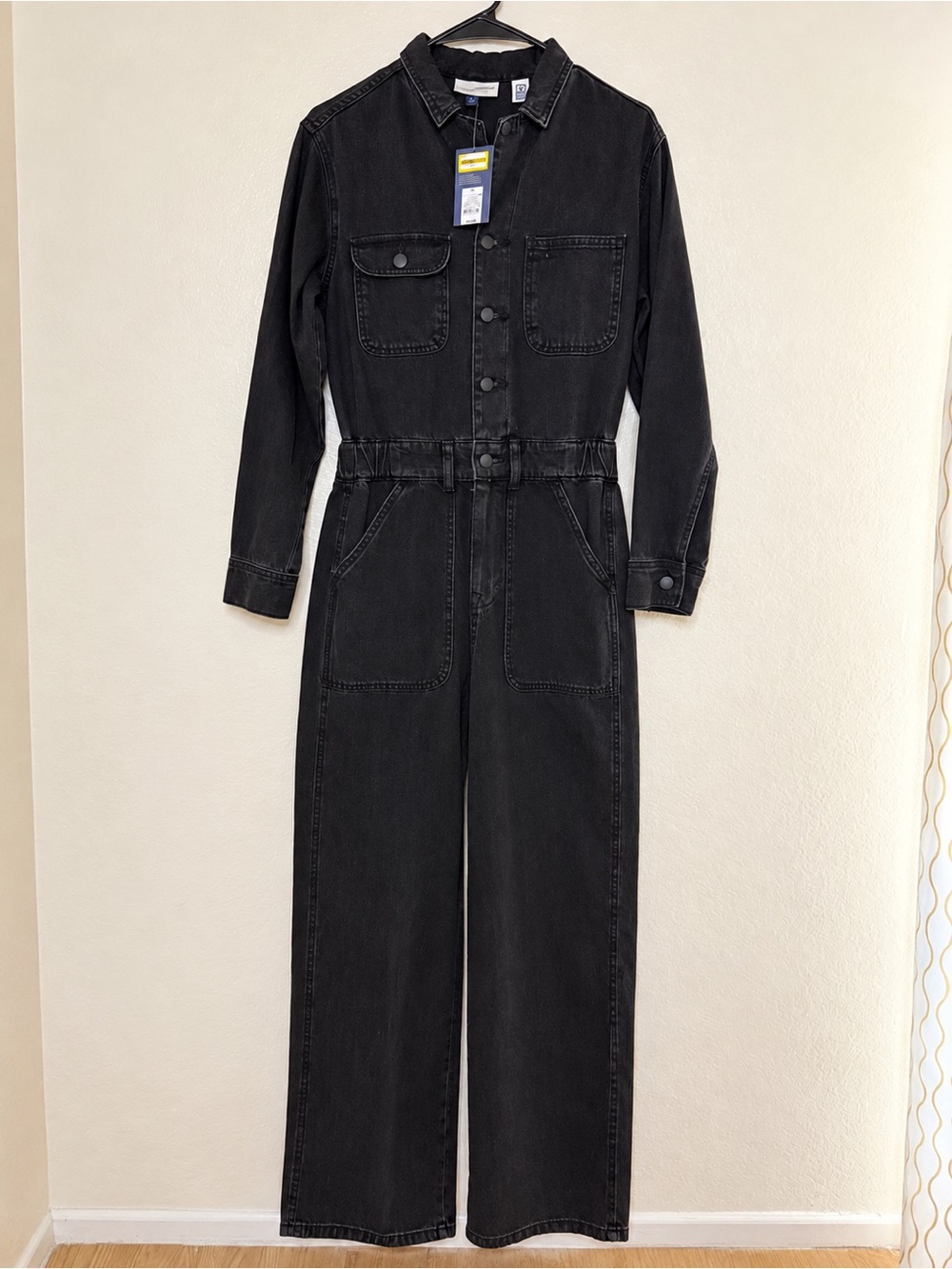 Universal Thread Black Denim Utility Jumpsuit